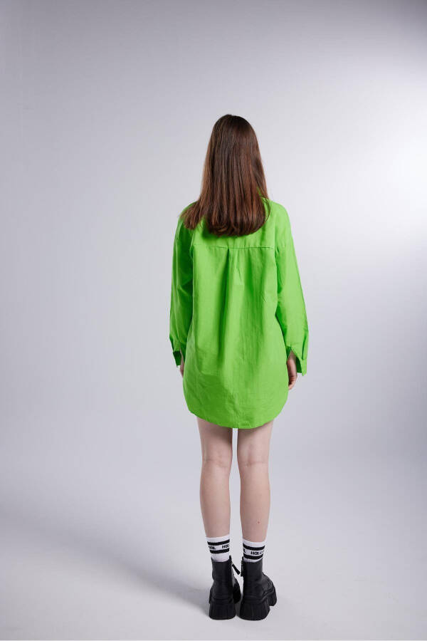 Oversized Pocket Shirt Green - 5