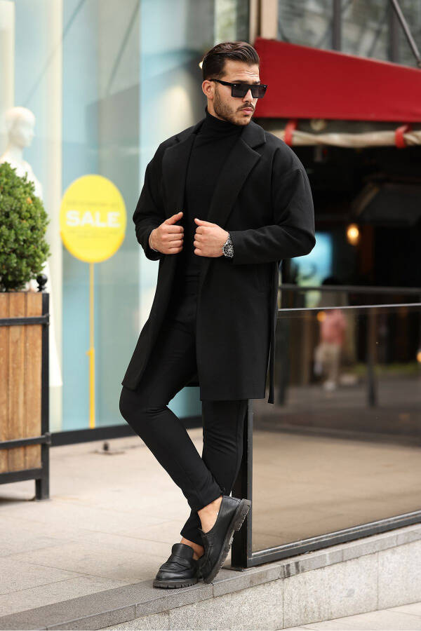 Oversized, relaxed fit, wool blend coat. - 4