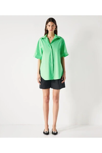 Oversized shirt with double sleeves. - İPEKYOL