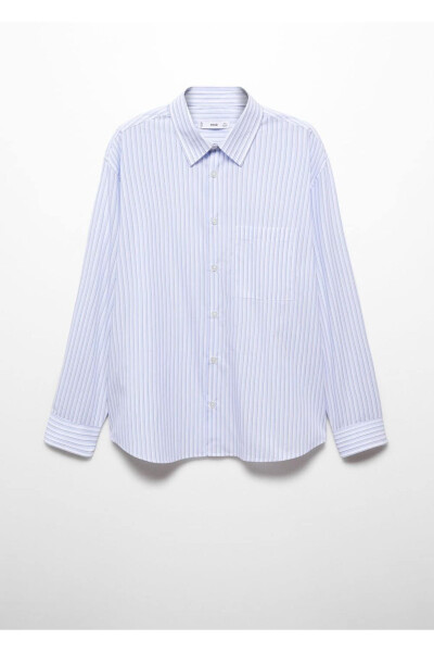 Oversized Striped Cotton Shirt - 3