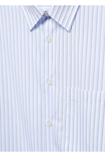 Oversized Striped Cotton Shirt - 6