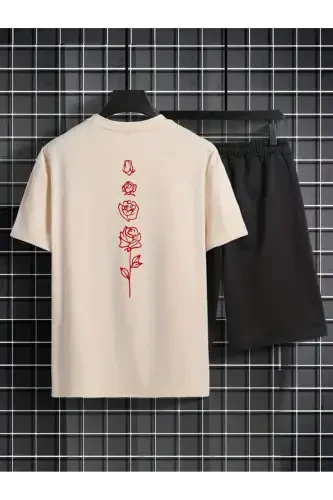 Oversized suit with a back print, crop top, and shorts. - TRENDGAR (1)