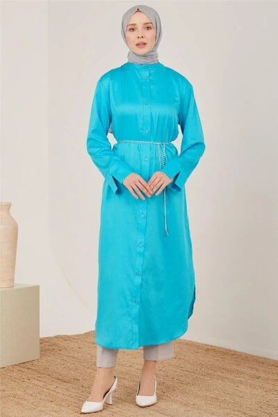 Oversized Tunic Dress 23y4502 Aqua - ARMINE (1)