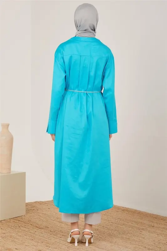 Oversized Tunic Dress 23y4502 Aqua - 4