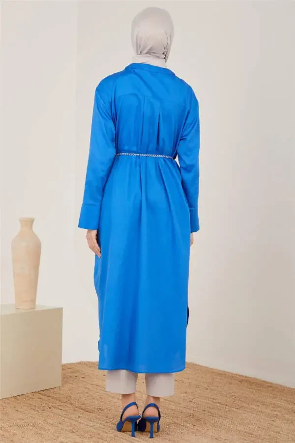 Oversized Tunic Dress 23y4502 Cobalt - 4