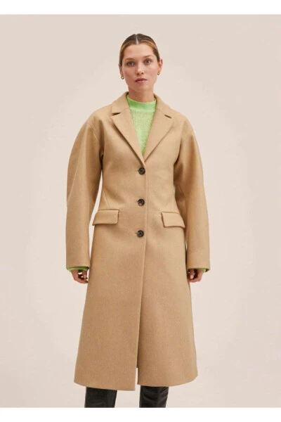 Oversized Wool Coat - MANGO