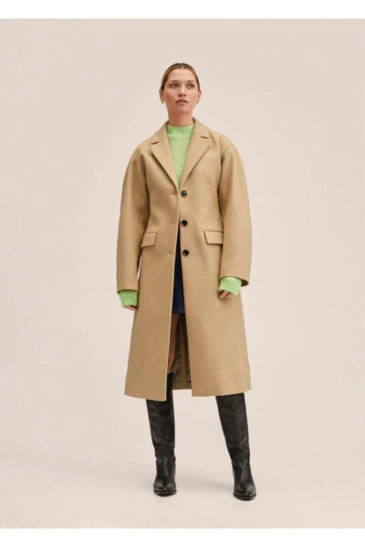 Oversized Wool Coat - MANGO (1)