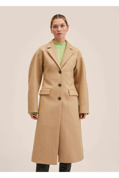 Oversized Wool Coat - MANGO WOMAN