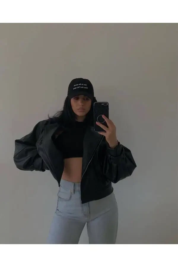 OversizeModazone Modeli Bomber Teri Koʻylagi - 2