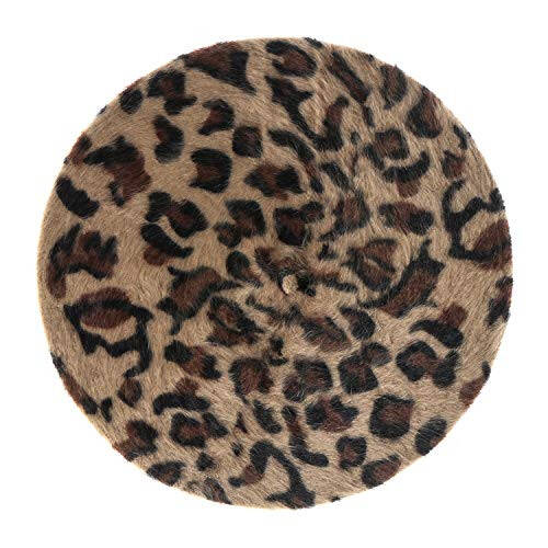 Ovida Ayollar uchun Leopard bosma Bere Shlyapa Yün Fransuz Bere Qopqoq Qish Issiq Beanie Shlyapa - 25