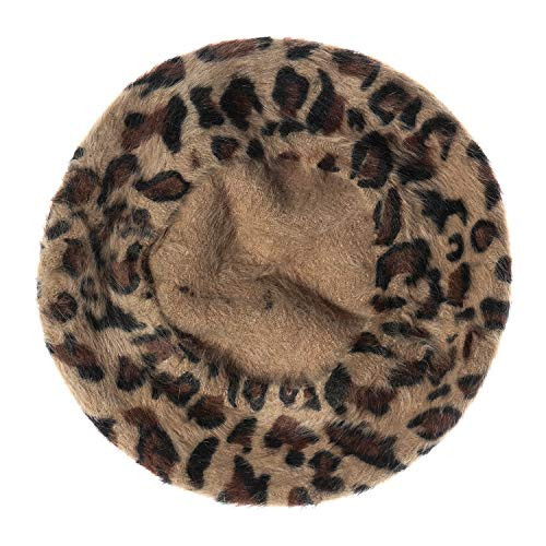 Ovida Ayollar uchun Leopard bosma Bere Shlyapa Yün Fransuz Bere Qopqoq Qish Issiq Beanie Shlyapa - 26