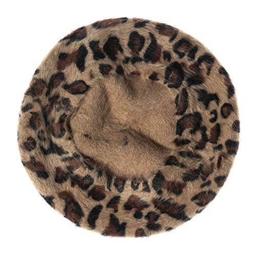 Ovida Ayollar uchun Leopard bosma Bere Shlyapa Yün Fransuz Bere Qopqoq Qish Issiq Beanie Shlyapa - 26