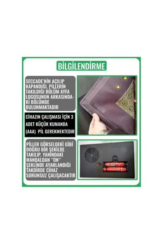 Ovozli aqlli namoz gilamcha bilan bolalar namoz o'qishni o'rganadi. - 5