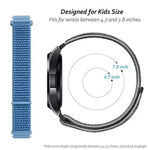 OWKEY Нейлоновая лента, совместимая с детскими часами Garmin Bounce, конструкция с крючком и петлей, удобная для детей, дышащая и моющаяся - 2
