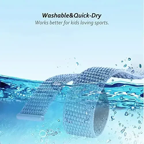 OWKEY Nylon Band Replacement Compatible with Garmin Bounce Kids Watch, Hook & Loop Design Easy for Kids to Put On & Off, Breathable & Washable - 4