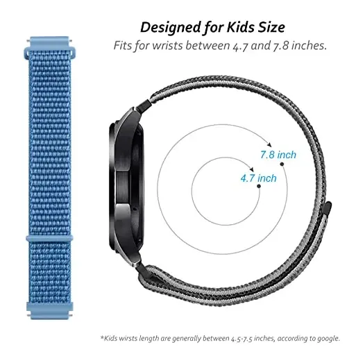 OWKEY Nylon Band Replacement Garmin Bounce bolalar soati bilan mos keladi, Ilgak & Loop dizayni Bolalar uchun kiyish va yechish oson, Nafas oladigan va yuviladigan - 2