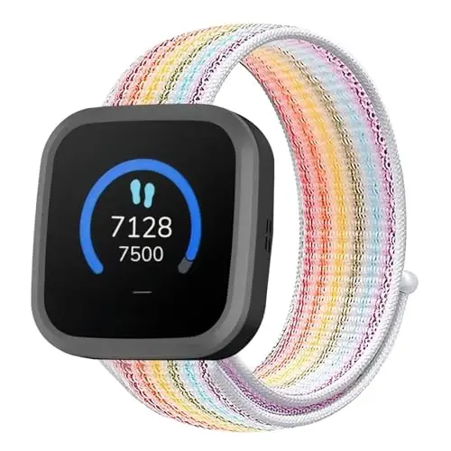 OWKEY Nylon Band Replacement Garmin Bounce Kids Watch bilan mos keladi, Bolalar uchun osongina taqish va yechish uchun ilmoqli dizayn, Nafas oladigan va yuviladigan - 1