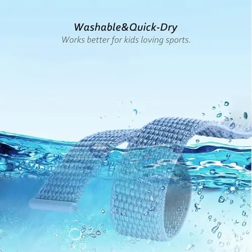 OWKEY Nylon Band Replacement Garmin Bounce Kids Watch bilan mos keladi, Bolalar uchun osongina taqish va yechish uchun ilmoqli dizayn, Nafas oladigan va yuviladigan - 4