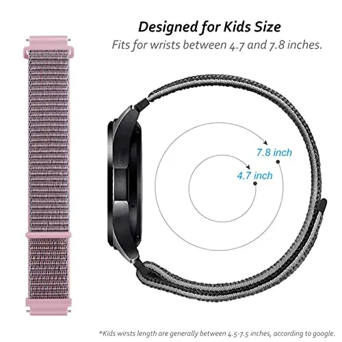 OWKEY Nylon Band Replacement Garmin Bounce Kids Watch bilan mos keladi, Ilgak va Loop dizayni Bolalar uchun Yechish va Kiyish oson, Nafas oladigan va Yuviladigan - 2