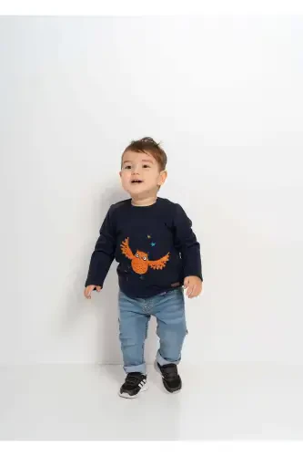 Owl Embroidered Sweater - 4