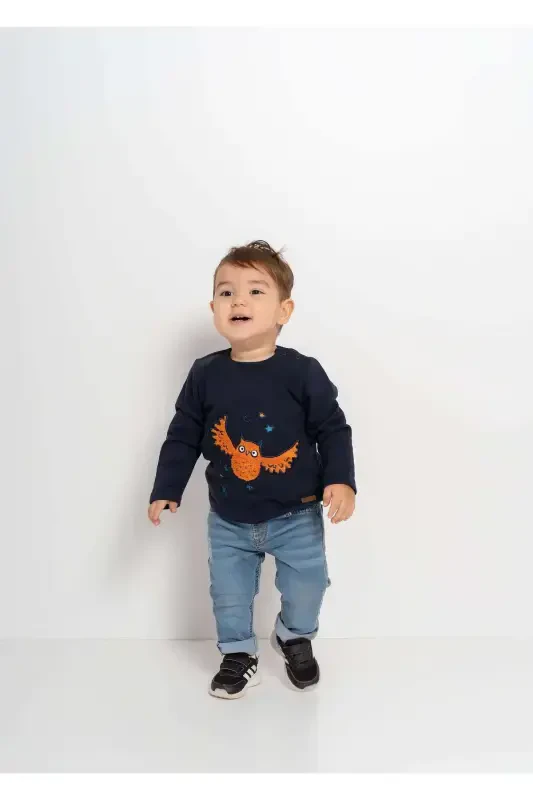 Owl Embroidered Sweater - 4