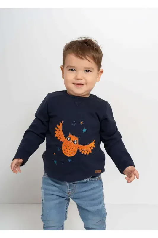 Owl Embroidered Sweater - 5