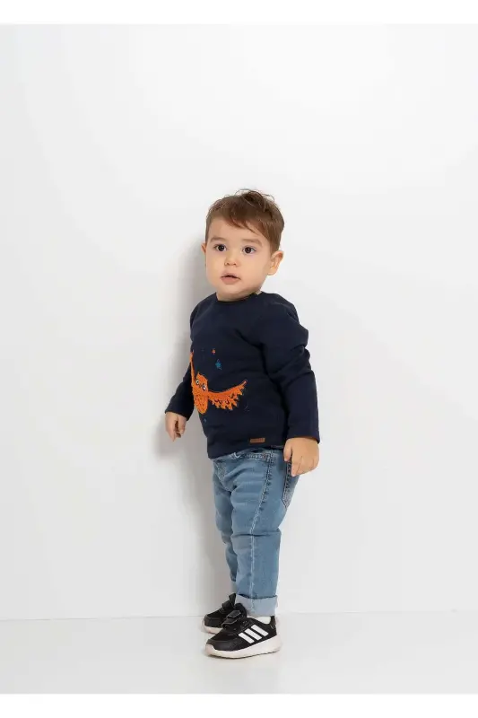 Owl Embroidered Sweater - 3