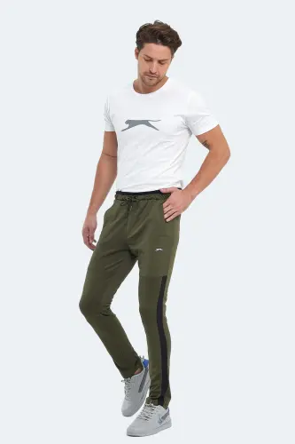 OXFORD I Men's Zipper Pocket Khaki Sweatpants-Khaki - 7