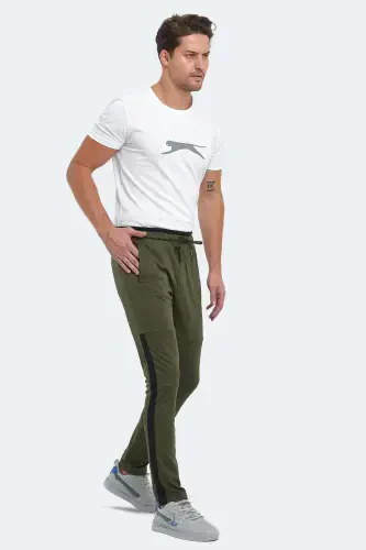 OXFORD I Men's Zipper Pocket Khaki Sweatpants-Khaki - 1
