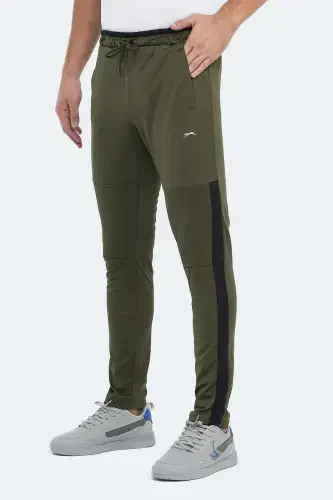 OXFORD I Men's Zipper Pocket Khaki Sweatpants-Khaki - SLAZENGER (1)