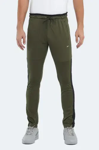 OXFORD I Men's Zipper Pocket Khaki Sweatpants-Khaki - 3