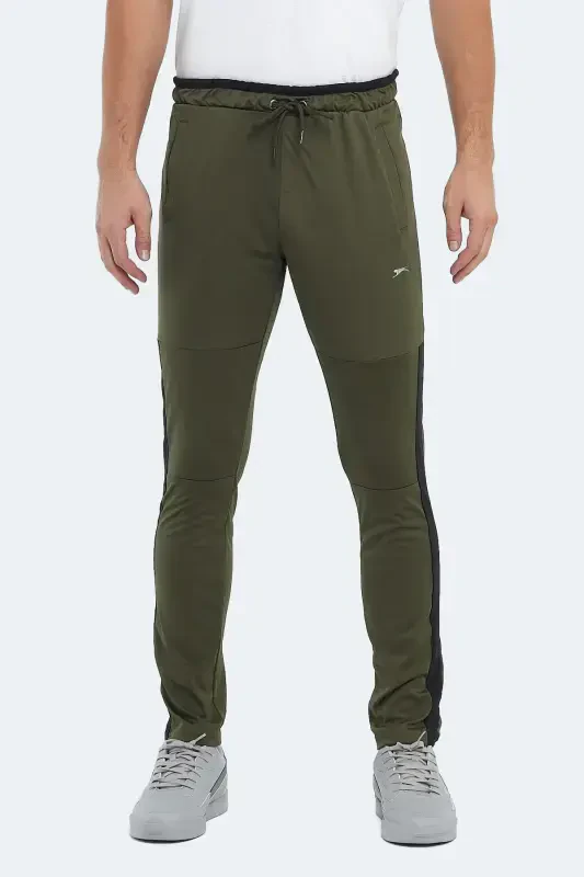 OXFORD I Men's Zipper Pocket Khaki Sweatpants-Khaki - 3