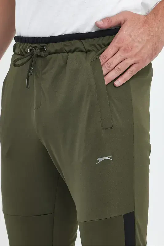 OXFORD I Men's Zipper Pocket Khaki Sweatpants-Khaki - 6