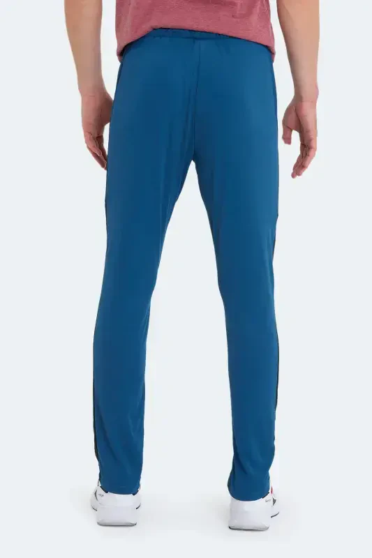 OXFORD I Men's Zipper Pocket Petrol Tracksuit Bottoms-Petrol - 3