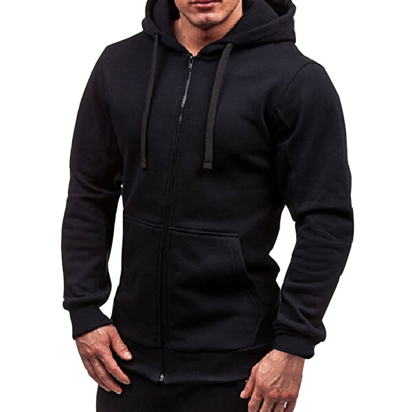 Oxodoi Sales Clearance Hoodies for Men, Mens Hoodies Zipper Hooded Sweater Coat Men's Solid Color Cardigan Men's Fashion Hoodies & Sweatshirts - 3