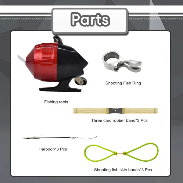 Охотничая рогатка для взрослых с катушкой для рыбалки. - 10