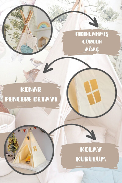 Oʻyin oʻrtogʻi Qizil terili Paxtali Bolalar oʻyin chodiri - 2