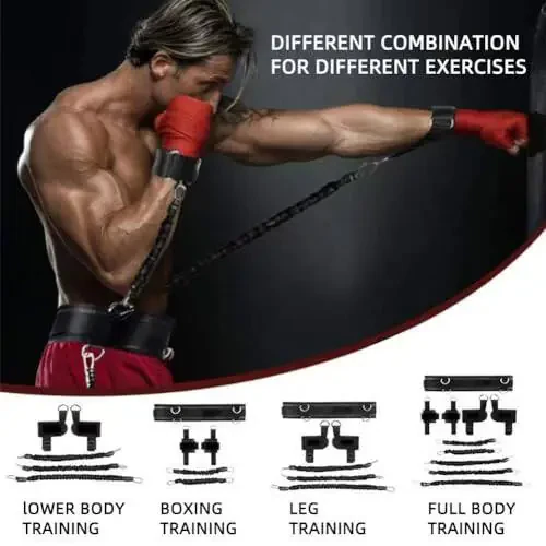 OYINDIZ Boks Qarshilik Bantlari, Oyoq Kuch va Chaqqonlik Tezligi Qarshilik Bantlari Treneri Mashq Kuchli Zarba Pro MMA, Karate Jang, Boks Basketbol Futbol Mashg'ulot Uskunasi - 5