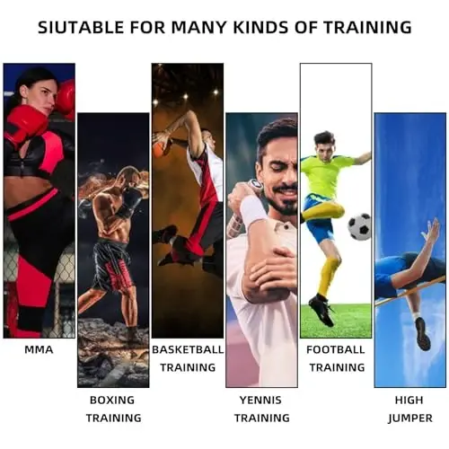 OYINDIZ Boks Qarshilik Tasmalari, Oyoq Kuchi va Chaqqonlik Tezligi Qarshilik Tasmalari Treneri Mashq Qilish Kuchli Zarba Pro MMA, Karate Jang, Boks Basketbol Futbol Mashq Qilish Uskunasi - 6