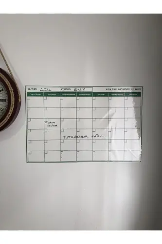 Oylik Rejalashtiruvchi Kalendar Aqlli Qog'oz Taxta Oq Taxta + Qalam Devonga Shisha Taxtaga Qo'llaniladi - 7