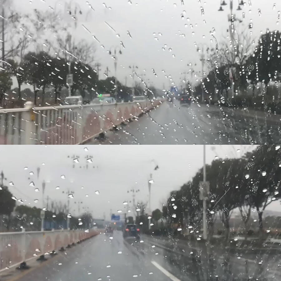 Oynak oynash, avtomobil uchun suvga chidamli yomg'ir qaytaruvchi, old oyna uchun oynak oynash, nam ob-havoda haydash uchun ko'rinish va aniqlikni yaxshilaydi (100ml) - 4