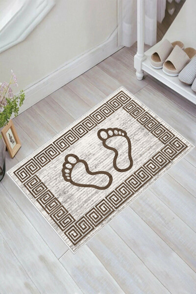 Oyoq izi hammom gilamchasi 40cmx60cm Qahva gilamchasi - THALIA HOME