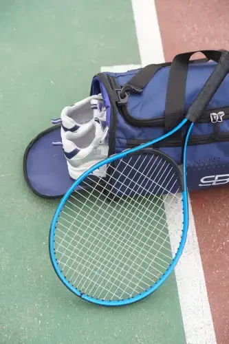 Oyoq kiyimli, oʻrta boʻyli, unisex, toʻq koʻk sport, fitnes va sayohat sumkasi - TOʻQ KOʻK - 1