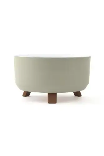 Oyoqqa o'rnatilgan Filtrli Kaktus Sukulent Menekşe Idish 0,7 Litr Krem 15cm Plastik Aranjman Idish №1 - 5