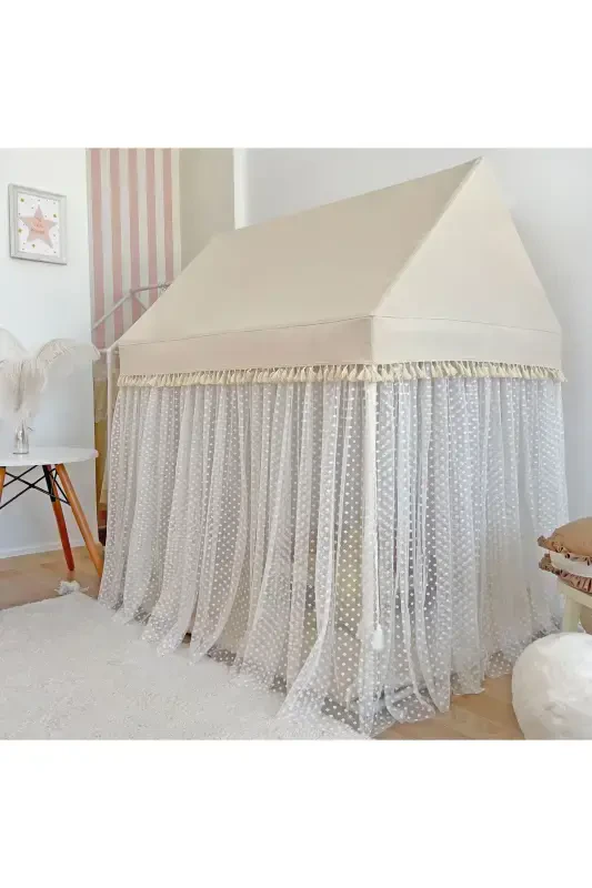 Natural Hestia Oyun Evi+Oyun Halısı-NATUREL - 2