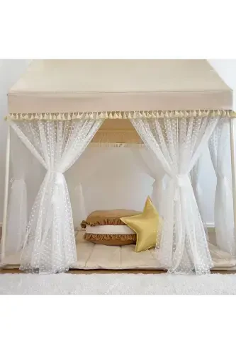 Natural Hestia Oyun Evi+Oyun Halısı-NATUREL - 5