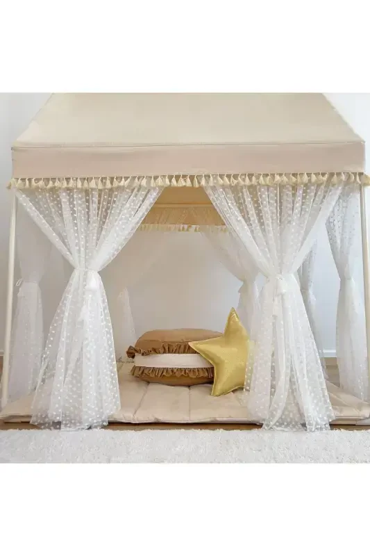 Natural Hestia Oyun Evi+Oyun Halısı-NATUREL - 5