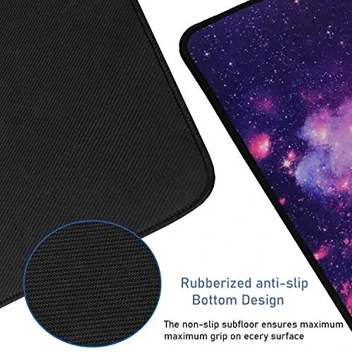 Gaming Mouse Pad, 31.5x15.7x0.12 inch Waterproof Computer Keyboard Mouse Mat Non-Slip Mousepad Rubber Base and Stitched Edges for Game Players, Office, Study, Esports Pros, Home, Desktop - 3