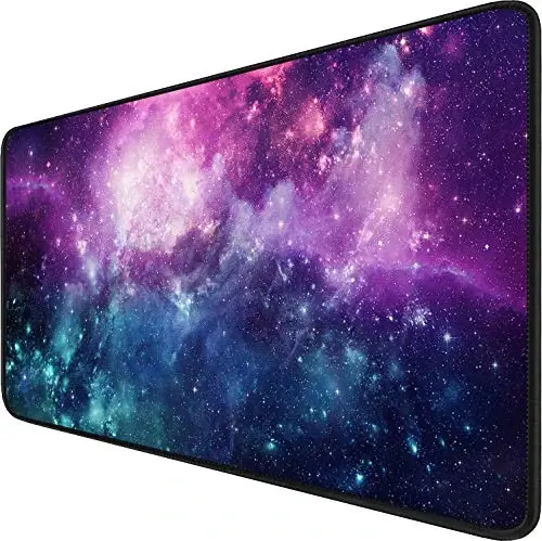 Gaming Mouse Pad, 31.5x15.7x0.12 inch Waterproof Computer Keyboard Mouse Mat Non-Slip Mousepad Rubber Base and Stitched Edges for Game Players, Office, Study, Esports Pros, Home, Desktop - HSMIENK