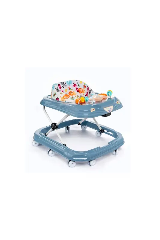 Oyuncaklı Müzikli Ve Işıklı 3 Kademeli Örümcek Bebek Yürüteci-MAVİ - 3